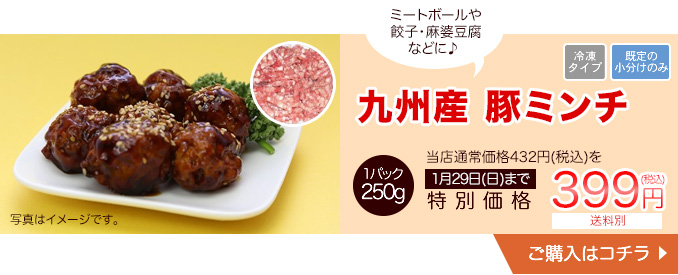 ミートボールや餃子・麻婆豆腐などに 九州産豚ミンチ 250ｇ